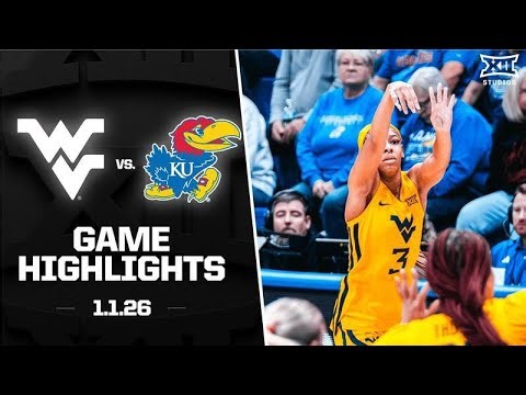 West Virginia vs. Kansas Game Highlights | 2025-26 Big 12 Women's Basketball