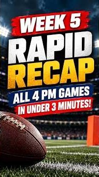 NFL Week 5 Rapid Recap | Every 4 PM Game in 3 Minutes! #Shorts