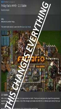 FACTORIO 2.1 IS FINALLY STABLE #factorio #gaming