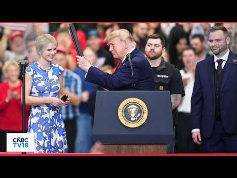WATCH: Trump Brings Natalie Harp on Stage To Deliver Pardons to Alaskan Mechanics | Alaska | N18G