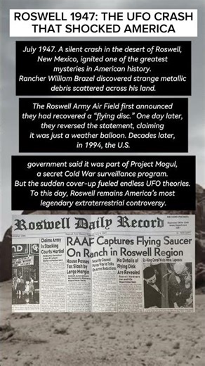 ROSWELL 1947: THE UFO CRASH THAT SHOCKED AMERICA
