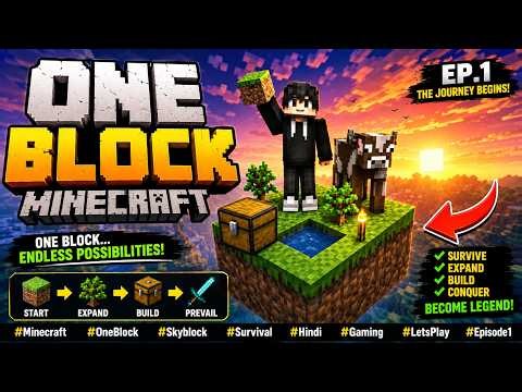 I Survived on ONE BLOCK in Minecraft! 😱 #minecraft #oneblock #survival