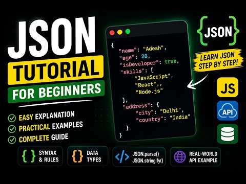 JSON Tutorial for Beginners | Learn JSON in 15 Minutes