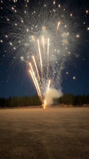 fireworks POV, virtual firework show, colorful night sky, golden firework finals