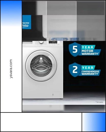 Voltas Beko, A Tata Product 6.5 Kg 5 Star Fully Automatic Front Loading Washing Machine (WFL6512B...