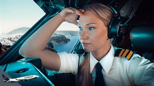 BOEING 737 Stunning LANDING into Santorini Airport GREECE RWY15 | Cockpit View