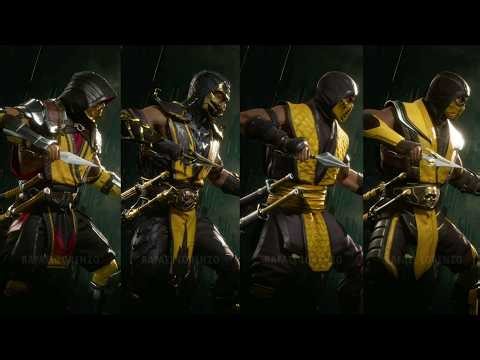 Mortal Kombat 11 ALL Skins Outfits Costumes select animations MK11 1080p 60 fps