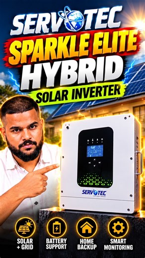 Servotech Hybrid Solar Inverter | Servotech Sparkle Elite | New Launch