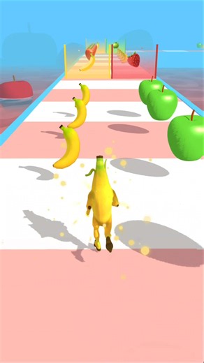 🍌 Sweet Banana vs Strawberry Challenge 🍓 | Fruit Runner 3D Funny Gameplay #shorts