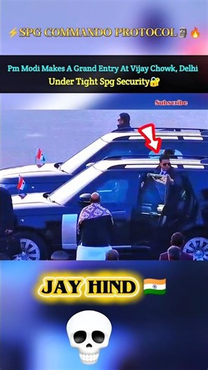 PM Modi Grand Entry at Vijay Chowk | SPG Commandos in Action 🇮🇳🔥#shorts #trending #modi #spg #viral