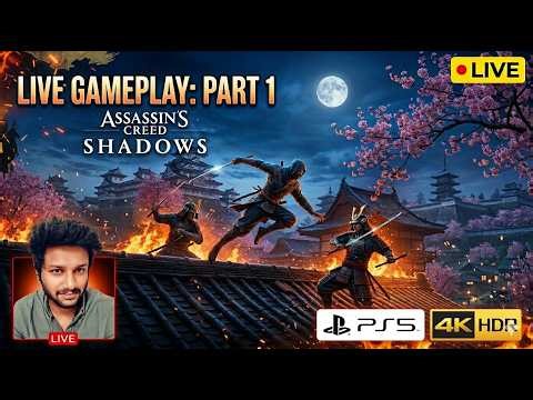 🔴 Assassin's Creed Shadows LIVE Gameplay - Part 1 (PS5 4K HDR) 🥷🏯