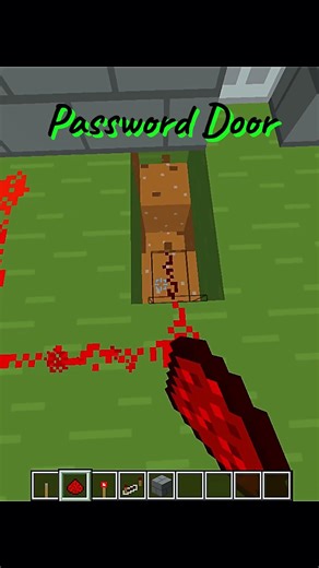 I Built a SECRET PASSWORD DOOR in Minecraft 😳🔒. #minecraft #viral