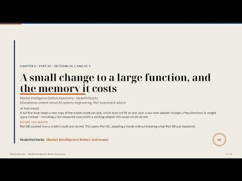 Chapter 0E · A low-rank adapter, and where it did not fit | Market Intelligence Before Autonomy