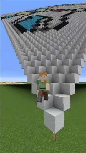 Minecraft Falling Blocks Magic 😱 | Most Satisfying Build Ever! #Shorts