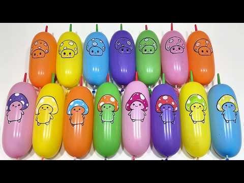 Balloon Characters Slime Mixing | Clear, Glossy & Clay ASMR #183