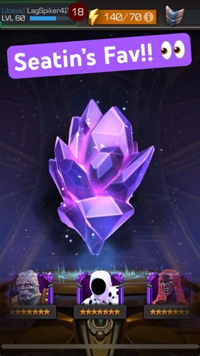 Seatin’s Favourite!! 👀 #mcoc #crystalopening #lucky