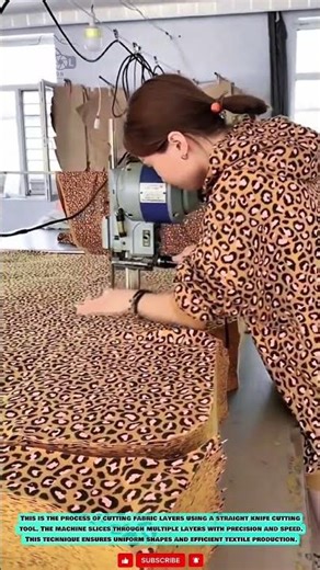 Textile Cutting Machine Tool Using Straight Knife for Layered Fabric