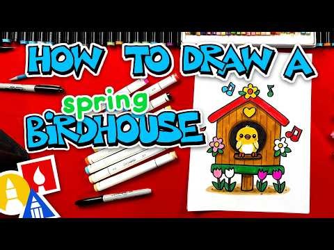 How To Draw A Spring Birdhouse