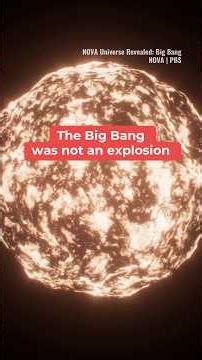 The Big Bang was not an explosion #bigbang #universe