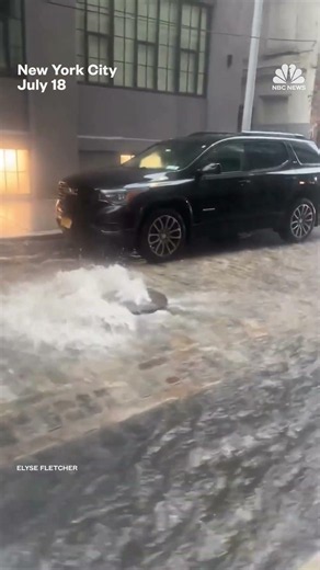 NYC streets flooded after heavy rain