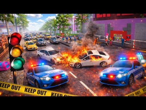 School Party Craft - SHOCKING Car Crash Fire EXPLODES! Police & Firefighters Arrives