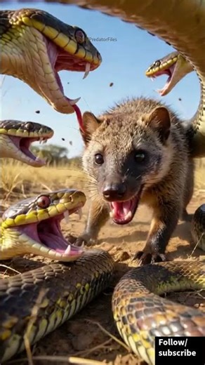 snake vs Mangoose 🔥 Fearless attack #shorts #snake #mangoose
