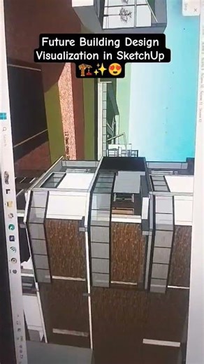 Future Building Design Visualization in SketchUp 🏗️✨#SketchUp#BIM #3DModeling #Shorts #Viral #design