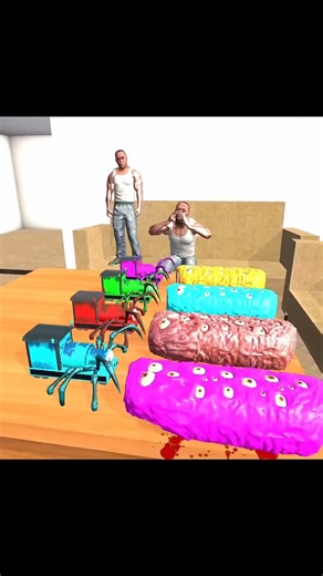Mega Tiny Train Eater Va Franklin 😱 #franklin #gta #shortsfeed