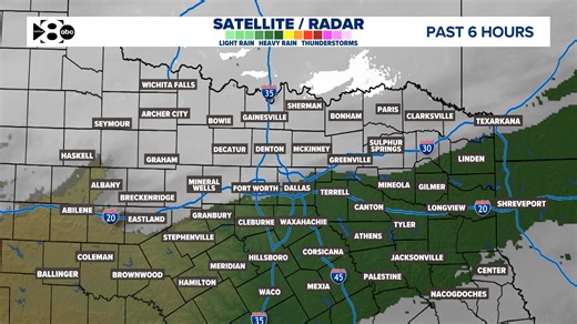 A band of snow moving south into the metroplex is not actually hitting the ground. Very dry air in place at the surface will keep the snow aloft but a few flurries or sprinkles cannot be ruled out! #txwx | WFAA Weather