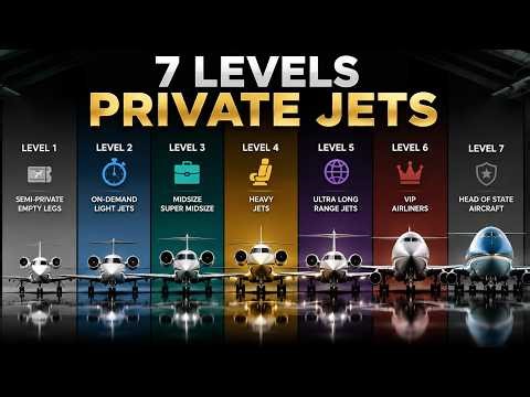The 7 Levels of Private Jets Explained — From $2,000 Seats to $75 Million Flying Mansions.