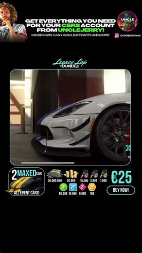 CSR2 LEGACY LAP EVENT CARS | CSR RACING 2 GET DODGE VIPER GTS SRII CAR | CSR2 GLITCH