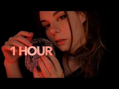 ASMR | 1 HOUR Close Up, Sleepy, Sensitive Whispering & Gentle, Stormy Fluffy Sounds