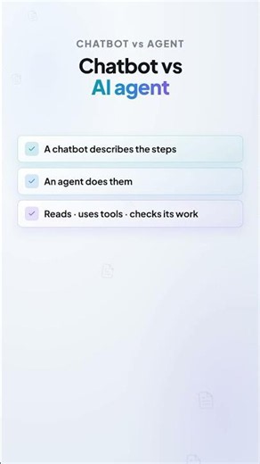 Chatbot vs AI Agent: The Real Difference #shorts