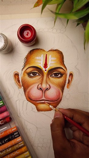 Hanuman ji Drawing, #shorts #art #drawing #hanuman