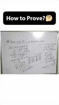 Prove that root 2 is an irrational number