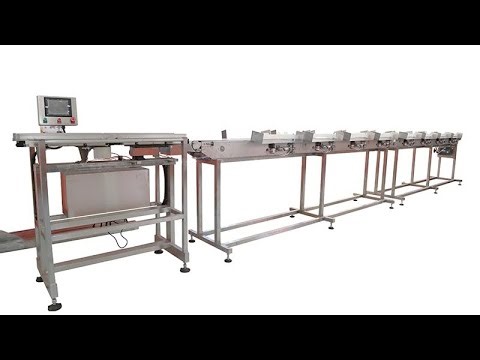 Belt-driven weight sorting machine