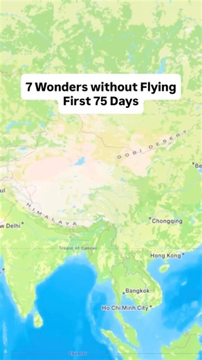 7 Wonders without Flying: Day 75 Route Update