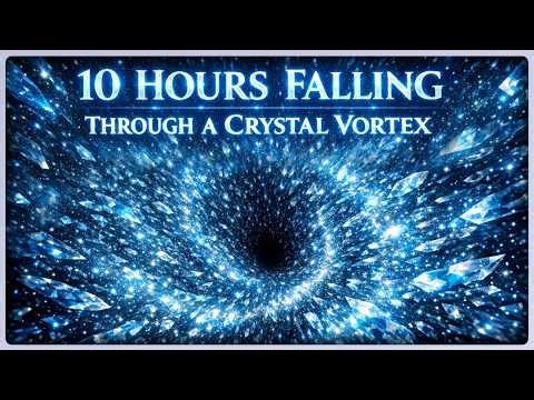 10 Hours Falling Through a Crystal Vortex | Ambient Music for Focus, Sleep, Study & Meditation