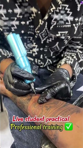 Live student practical 🦋👑👍✅. #viral #tattoo #tattooideas #tattooing #tattoos