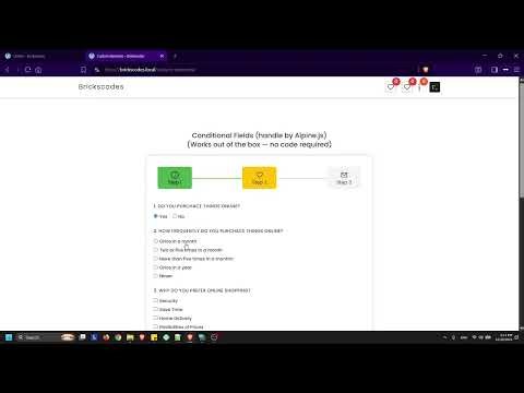 Bricks Builder - Native Form + Alpine.js - Conditional Fields
