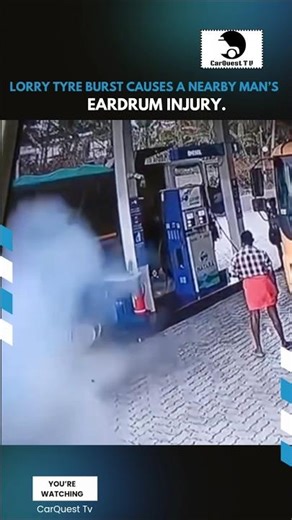 Not just a tyre explosion… shockwave hit harder than expected ⚠️