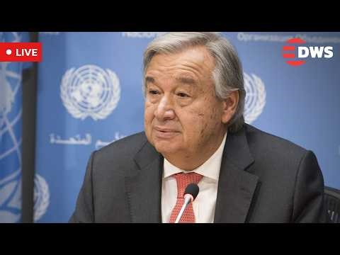 LIVE: UN Chief Antonio Guterres Speaks to Media | Global Crisis, War & Peace Update | AC15