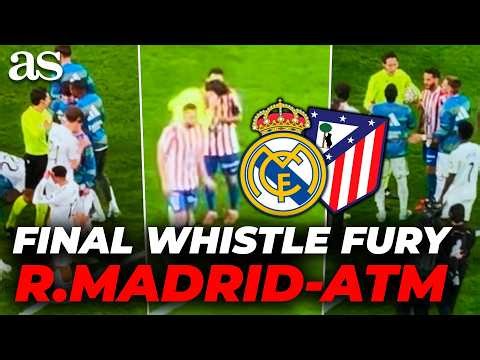 The EXPLOSIVE MOMENT Atletico's Captain CONFRONTS the REFEREE after Real Madrid's DERBY
