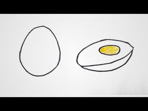 Drawing a Boiled Egg Step by Step l How to Draw Simple Egg #eggdarwing#art# Darwing #how to draw