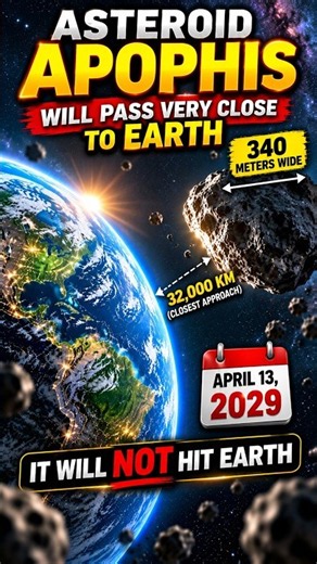 Asteroid Apophis Will Pass Extremely Close to Earth in 2029! 🌍☄️