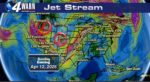 A stormy Jet Stream pattern is developing for the weekend into early next week
