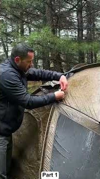 part 1: Hot Tent Camping in Heavy Rain All Day! - Caught in Rainstorm With My Dog#campinglife #camp