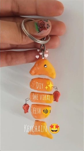❤️Diy viral fish 🐟 keychain 🤩😍#ytshorts #diy #trending #artandcraft
