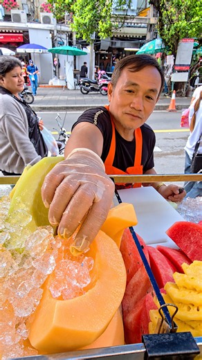 Amazing Fruit Cutting Skills! 🍈🍉 Fresh Street Fruits in Thailand 🇹🇭 | Street Food