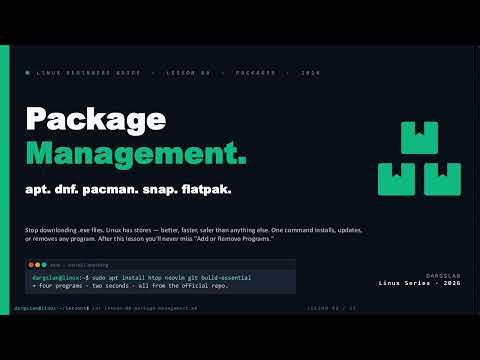 Linux Package Managers: apt, dnf, pacman - Lesson 08